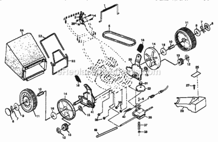 Page C Diagram and Parts List for 917373841  Craftsman Lawn Mower