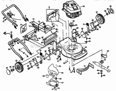 Page B Diagram and Parts List for 917373842  Craftsman Lawn Mower