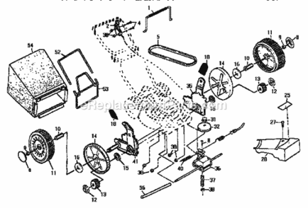 Page B Diagram and Parts List for 917373843  Craftsman Lawn Mower