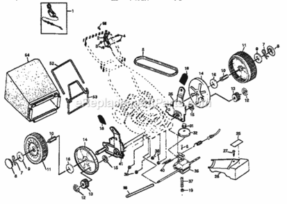 Page B Diagram and Parts List for 917373981  Craftsman Lawn Mower