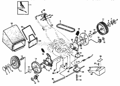 Page B Diagram and Parts List for 917373982  Craftsman Lawn Mower