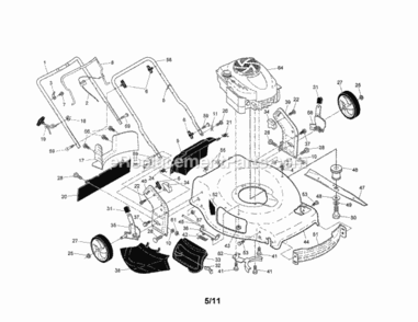 Page A Diagram and Parts List for 917374011  Craftsman Lawn Mower