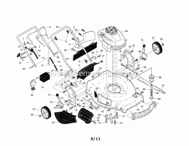 Page A Diagram and Parts List for 917374031  Craftsman Lawn Mower
