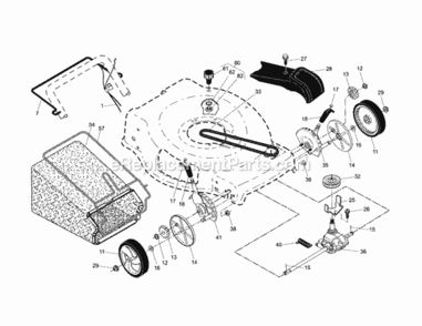 Page B Diagram and Parts List for 917374054  Craftsman Lawn Mower