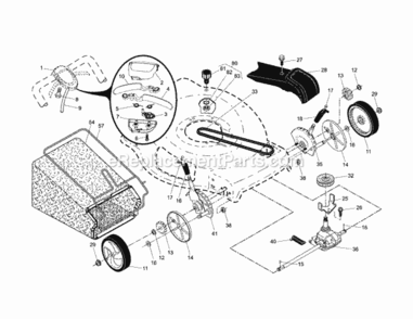 Page B Diagram and Parts List for 917374061  Craftsman Lawn Mower