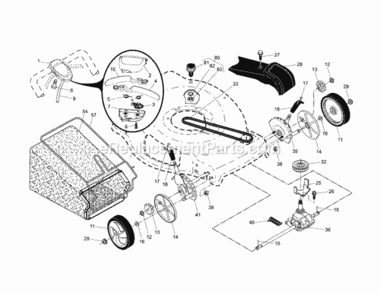 Page B Diagram and Parts List for 917374071  Craftsman Lawn Mower