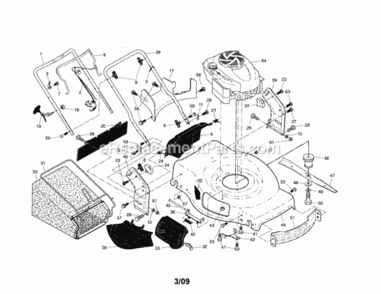 Page A Diagram and Parts List for 917374090  Craftsman Lawn Mower