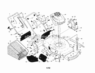 Page A Diagram and Parts List for 917374093  Craftsman Lawn Mower