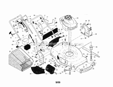 Page A Diagram and Parts List for 917374102  Craftsman Lawn Mower