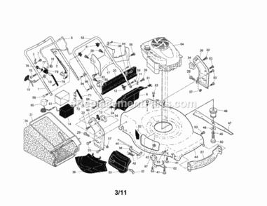 Page A Diagram and Parts List for 917374105  Craftsman Lawn Mower