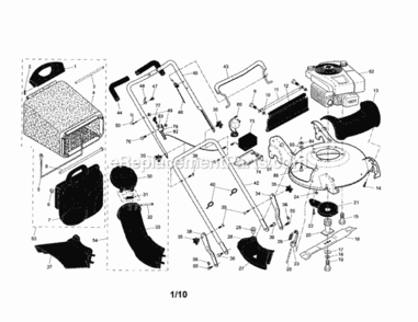 Page A Diagram and Parts List for 917374111  Craftsman Lawn Mower