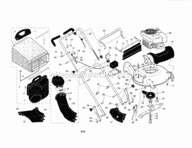 Page A Diagram and Parts List for 917374112  Craftsman Lawn Mower