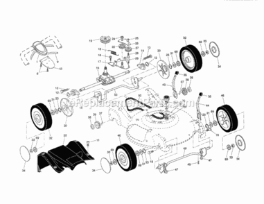 Page B Diagram and Parts List for 917374112  Craftsman Lawn Mower