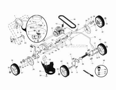 Page B Diagram and Parts List for 917374120  Craftsman Lawn Mower