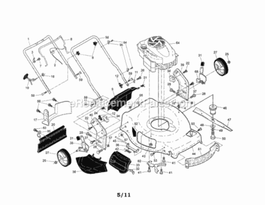 Page A Diagram and Parts List for 917374150  Craftsman Lawn Mower