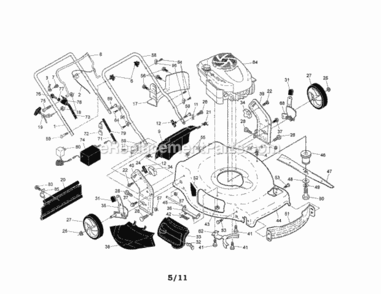 Page A Diagram and Parts List for 917374170  Craftsman Lawn Mower