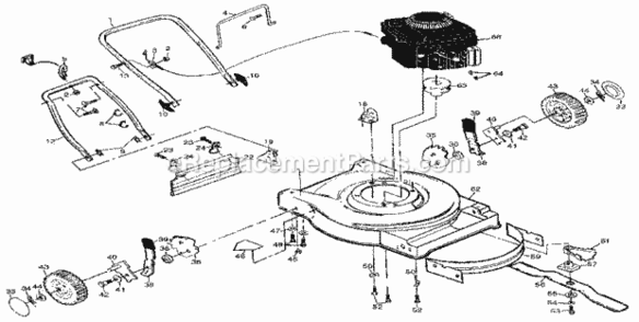 Page A Diagram and Parts List for 917374291  Craftsman Lawn Mower