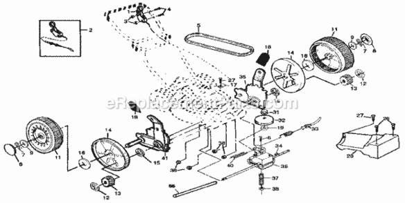 Page B Diagram and Parts List for 917374291  Craftsman Lawn Mower