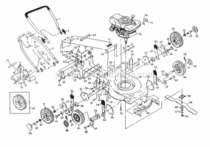 Page A Diagram and Parts List for 917374310  Craftsman Lawn Mower