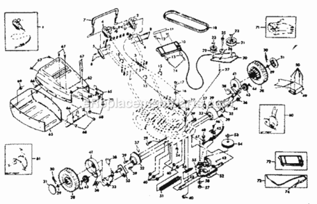 Page B Diagram and Parts List for 917374321  Craftsman Lawn Mower
