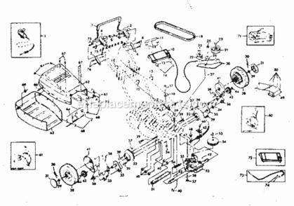 Page B Diagram and Parts List for 917374322  Craftsman Lawn Mower