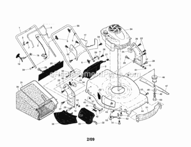 Page A Diagram and Parts List for 917374350  Craftsman Lawn Mower