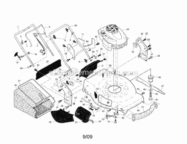 Page A Diagram and Parts List for 917374353  Craftsman Lawn Mower