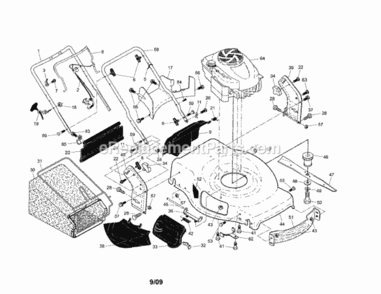 Page A Diagram and Parts List for 917374354  Craftsman Lawn Mower