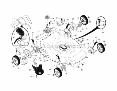 Page B Diagram and Parts List for 917374355  Craftsman Lawn Mower
