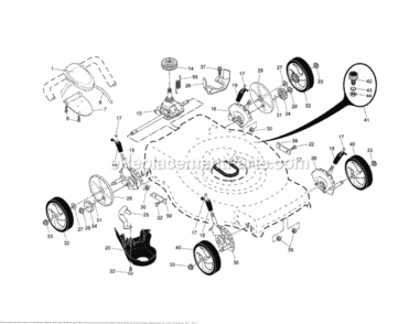 Page B Diagram and Parts List for 917374357  Craftsman Lawn Mower