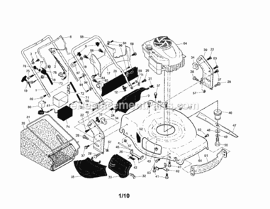 Page A Diagram and Parts List for 917374366  Craftsman Lawn Mower