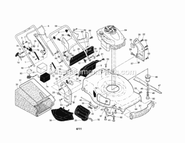 Page A Diagram and Parts List for 917374369  Craftsman Lawn Mower