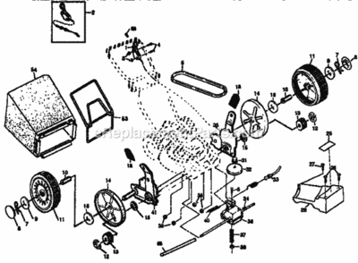 Page B Diagram and Parts List for 917374370  Craftsman Lawn Mower