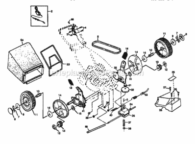 Page B Diagram and Parts List for 917374391  Craftsman Lawn Mower