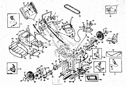 Page B Diagram and Parts List for 917374400  Craftsman Lawn Mower