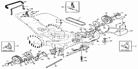 Page B Diagram and Parts List for 917374490  Craftsman Lawn Mower