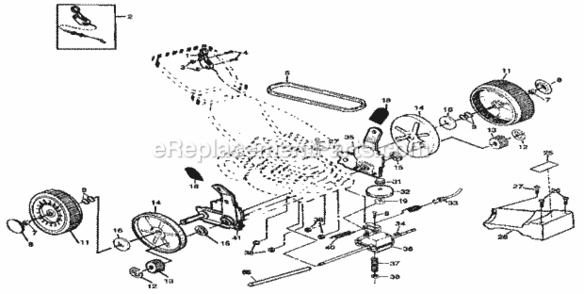 Page B Diagram and Parts List for 917374491  Craftsman Lawn Mower