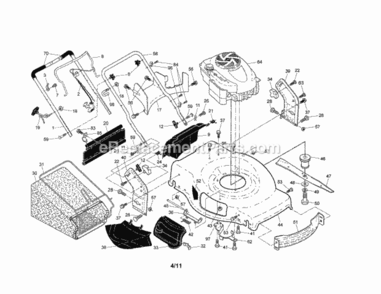 Page A Diagram and Parts List for 917374542  Craftsman Lawn Mower