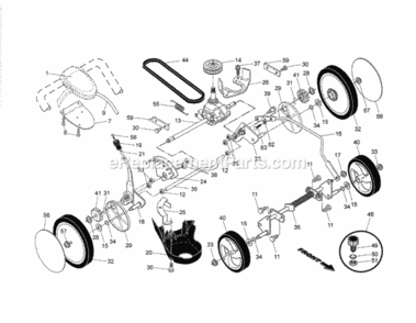 Page B Diagram and Parts List for 917374543  Craftsman Lawn Mower
