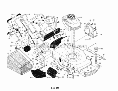 Page A Diagram and Parts List for 917374550  Craftsman Lawn Mower