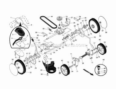 Page B Diagram and Parts List for 917374552  Craftsman Lawn Mower