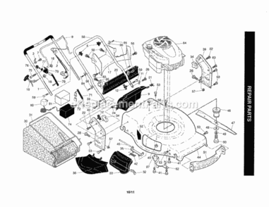 Page A Diagram and Parts List for 917374553  Craftsman Lawn Mower