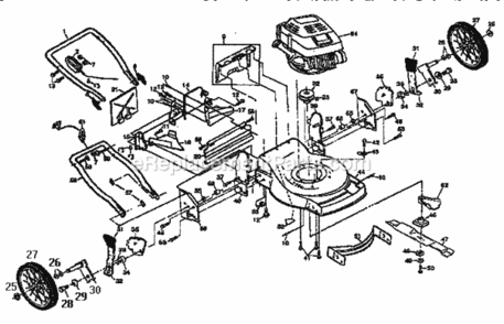 Page A Diagram and Parts List for 917374591  Craftsman Lawn Mower