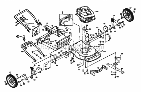 Page A Diagram and Parts List for 917374592  Craftsman Lawn Mower