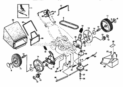 Page B Diagram and Parts List for 917374592  Craftsman Lawn Mower