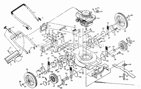 Page A Diagram and Parts List for 917374620  Craftsman Lawn Mower