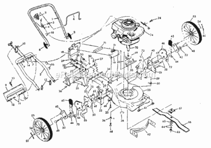 Page A Diagram and Parts List for 917374640  Craftsman Lawn Mower