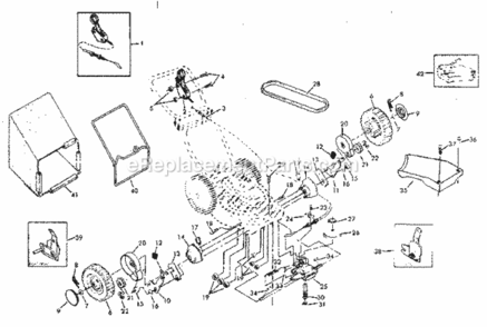 Page C Diagram and Parts List for 917374640  Craftsman Lawn Mower