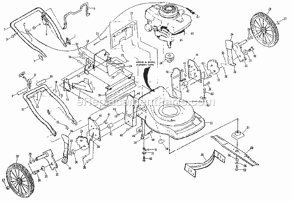 Page A Diagram and Parts List for 917374642  Craftsman Lawn Mower