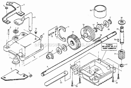 Page C Diagram and Parts List for 917374642  Craftsman Lawn Mower